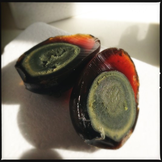 Fermented duck egg art shot