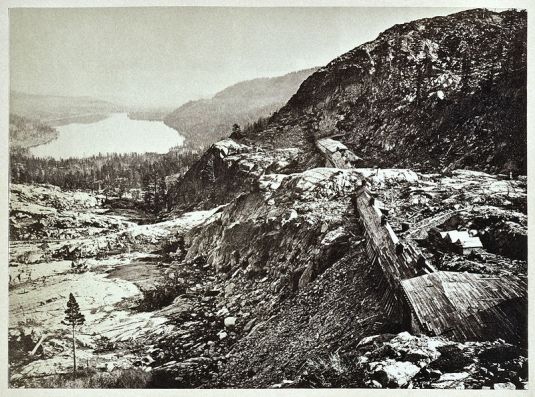 Truckee Lake viewed from Donner Pass, 1868