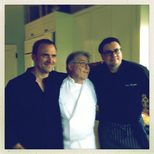 The chefs — (l to r) your humble author and pals, Ernie and Peri