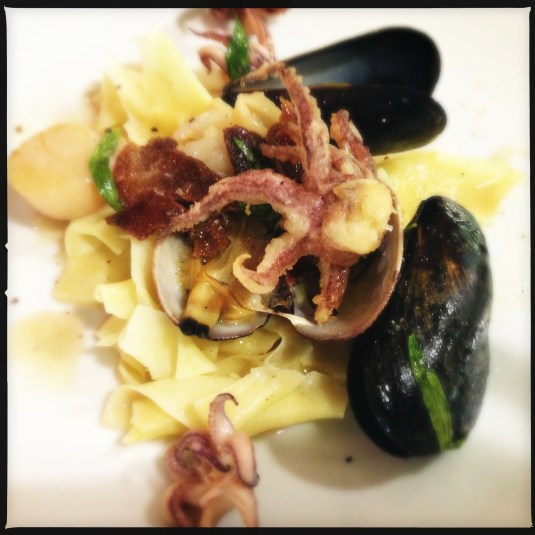 Maltagliata with fruits de mer