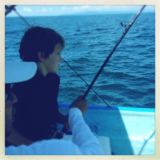 Mario and Flynn, reeling in the fish