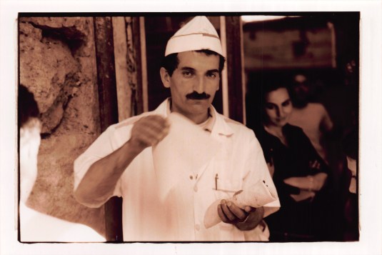 Swarthy Turk preparing our lunch