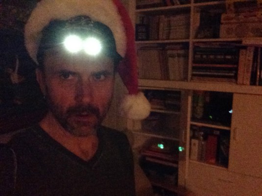 Santa Sean in the Scott Murphy hat, ready for action