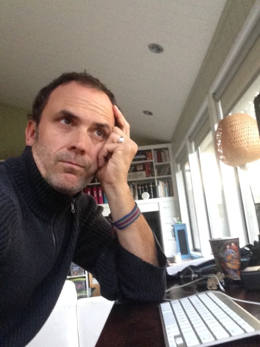 Contemplative selfie, probably thinking about poetry or the meaning of life