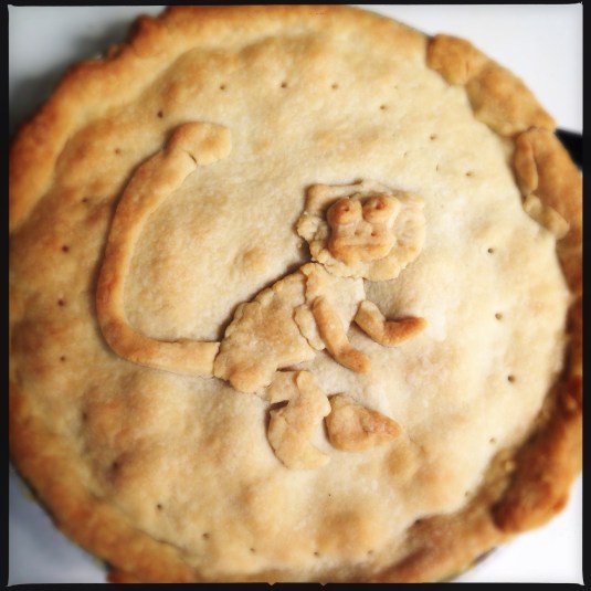 Turkey pie with monkey