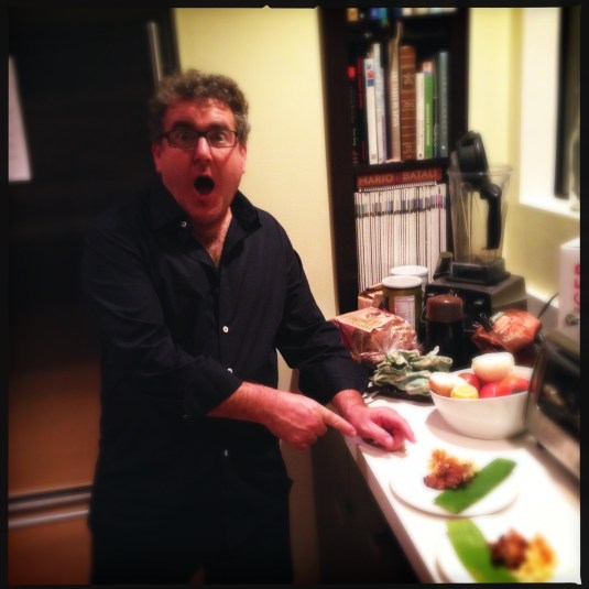 Donnie is excited for his pork dish