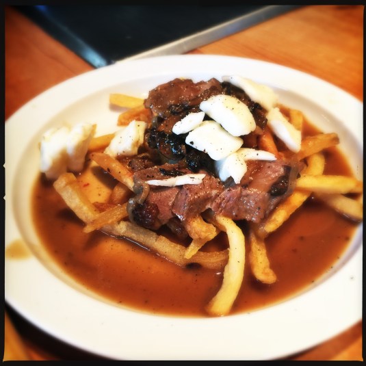 Leftover duck poutine