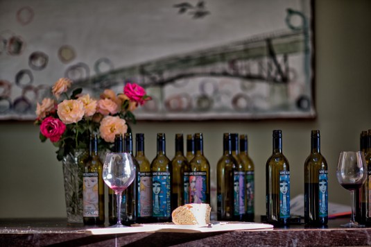 Wine Guerrilla wines at a tasting at our Topanga home