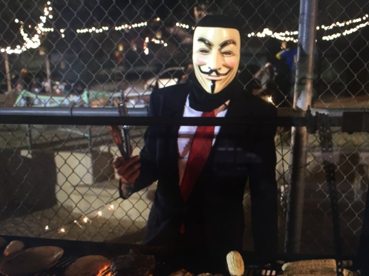 Anonymous at the grill