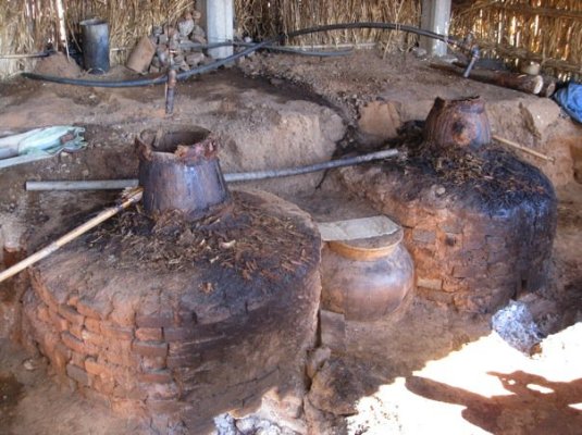 Traditional clay mezcal stills