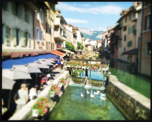 The river in Annecy, Haute-Savoie, France