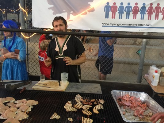 Maximus at the grill