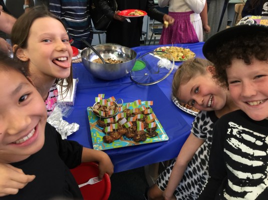 Willa and her pals of Japanese, Dominican/Israeli and English heritage