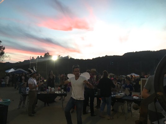 The Chef boogying at sunset